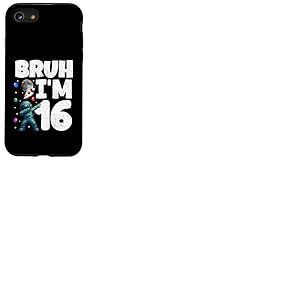 Bruh I'm 16 Dabbing Astronaute Galaxie 16 ans Anniversaire Coque pour iPhone SE (2020) / 7 / 8