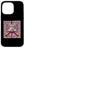 Ruban rose coyote chasseur coyote, coquette Coque pour iPhone 14 Pro Max