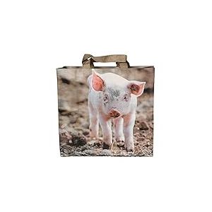 Esschert Design tp140 Animaux de la Ferme Assortis Cabas, PP Tissu, Polyester, Multicolore, 39,5 x 14,5 x 40 cm