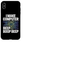 I Make Computer Beep Boop Beep Ingénieur réseau Coque pour iPhone XS Max