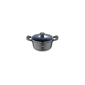 Pot Ø24 x 11,5 cm en aluminium moulé avec couvercle DARK COLLECTION 3C