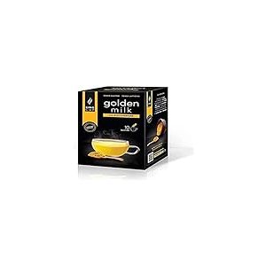 King Cup - 1 Paquet de 10 Sachets Solubles de Golden Milk Sans Sucre, 10 Stick de 6 Gr pour Boisson Aromatisée Golden Milk à Ajouter à 60 ml d'Eau Chaude, Sans Gluten et Sans Lactose