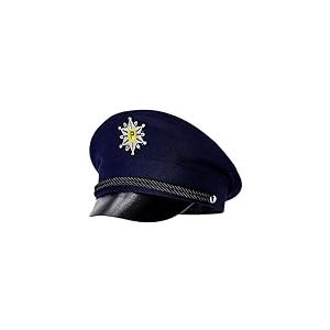 W WIDMANN MILANO Party Fashion - Casquette de police pour adultes, bleu fonc&eacute;, chapeau de police, policier, casquette, uniforme, costume de police (Lot de 2)