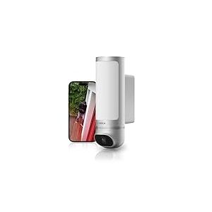 Bosch Smart Home - Caméra extérieure II, caméra de Surveillance extérieur, résolution 1080p Full HD avec sirène d’Alarme intégrée et Lampe Design, Compatible avec Amazon Alexa, Argent