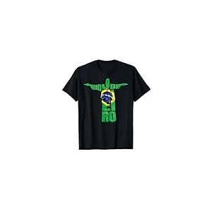 Rio de Janeiro Brésil Jésus Christ Statue Drapeau Brésil T-Shirt