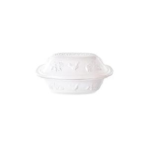 Römertopf RUSTICO Cocotte avec couvercle en céramique pour 4 personnes, 3 l, pour mijoter, rôtir et cuire à la vapeur, passe au four, blanche