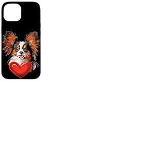 Saint-Valentin Papillon Dog Vector Coque pour iPhone 15