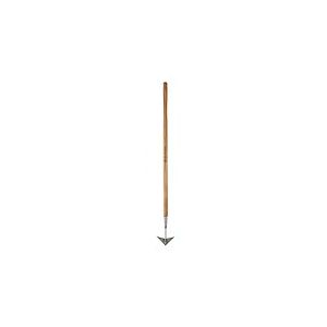 Kent & Stowe grattoir triangulaire – Binette de jardin triangulaire en inox, triangle grattoir de jardin avec manche en frêne, longueur : 152 cm