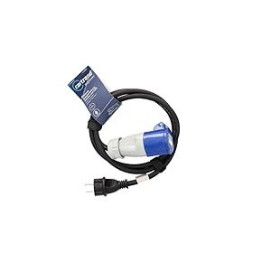 cartrend Explorer Adaptateur CEE avec Prise CEE et Prise de Terre pour connecter Les Camping-Cars et caravanes &agrave; Une Alimentation Externe IP44 Noir 1,5 m