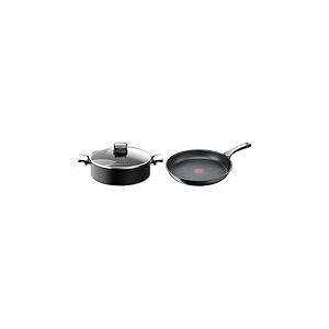 Tefal Unlimited On Sauteuse 28 cm, Résiste aux rayures, Revêtement antiadhésif, Thermo-Signal™, Cuire à l'étouffée & Unlimited On Poêle à frire 32 cm, Revêtement antiadhésif résistant aux rayures