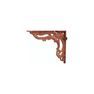 Biscottini Support pour &eacute;tag&egrave;re Murale 28x4x23 cm | &Eacute;tag&egrave;re en Fonte Finition Rouille Antique | Supports pour &eacute;tag&egrave;res
