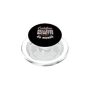 Certifiée Meilleure Bichette du Monde Femme Humour PopSockets PopGrip pour MagSafe