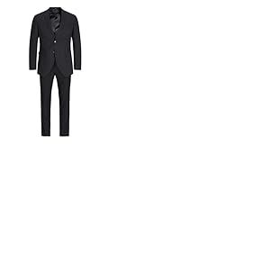 JACK & JONES Blazer crois&eacute; et Pantalon de Tailleur JPRSOLARIS Costumes Super Slim Fit Black 56 Black 56