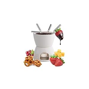 joeji's Kitchen Fondue Chocolat Bougie avec poelon Bougie et fourchettes Mini Fondue Chocolat Bougie chauffé pa Une Bougie à réchaud