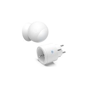 Milduall Prise de d&eacute;tecteur de Mouvement, capteur de Mouvement Infrarouge sans Fil PIR, Prise de d&eacute;tecteur de Passage Radio, Interrupteur Radio sans Fil pour Ventilateur d'&eacute;clairage