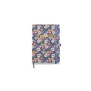 Miquelrius Agenda journalier 2026 journalier A5+ (155 x 213 mm), couverture rigide en carton, spirale, fermeture &eacute;lastique, papier 80 g/m&sup2;, ES-EN-PT, Blooming