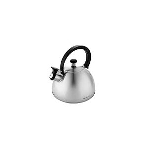 FLORINA - Bouilloire Inox (2,5 l) I Bouilloire Sifflante BRILLO I Poignée Résistante à la Chaleur I Bouilloire non Electrique I Bouilloire Induction, Gaz I Pour Thé et Café I Couleur: Argent