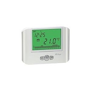 VEMER VE766800 MITHOS - Thermostat Mural avec Programmation Hebdomadaire, Alimentation 230V, Blanc