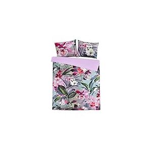 Papillon Housses de Couette Hanna, Coton Satin&eacute;, Multicolore, 140 x 200/220 cm