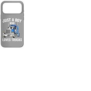 Just a Boy Who Loves Trucks, Semi-remorque pour Enfants Coque pour iPhone 17 Pro Max
