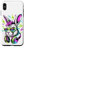Style Époque Punk Lapin Lunettes de Soleil Lapins Coque pour iPhone XS Max