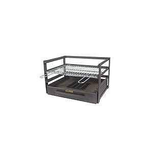 IMEX EL ZORRO 71476.0 tiroir Barbecue avec Grille zinguée, Noir, 72 x 41 x 35 cm