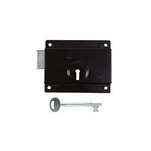 TIMCO Verrou à pression – Noir – 12,7 cm – Pour porte d'abri de jardin et portail monté en surface
