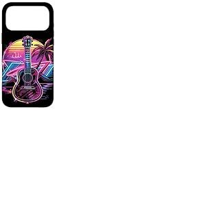 Ukulele Retrowave Timple Guitalele Coque pour iPhone 17 Pro Max