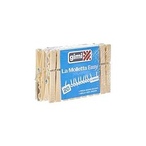 GIMI Easy La Pince à Linge Ivoire, 2 x 1,5 x 9 cm, 20 unités