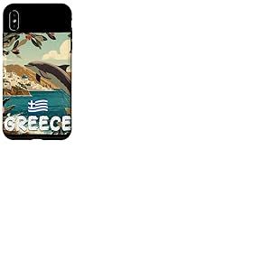 Superbe Costume de Dauphin Grec avec Vue sur la Gr&egrave;ce Coque pour iPhone XS Max