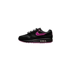 NIKE Homme Air Max 1 Premium Sneaker, Black Playful Pink University Red, 36.5 EU