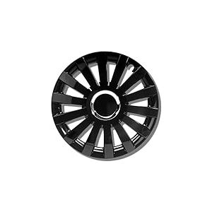 Albrecht 17 pouces noir enjoliveurs pour jantes en acier - Sail enjoliveur de roue en plastique avec peinture en couches - Enjoliveurs dans l'emballage d'origine Albrecht - Fabriqué en UE