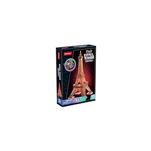 CubicFun 660534 Puzzle 3D, Tour Eiffel LED, mod&egrave;le 3D &eacute;clair&eacute;, Monument de Paris, kit de Construction avec 51 pi&egrave;ces, mod&egrave;le de Construction pour Enfants &agrave; partir de 8 Ans