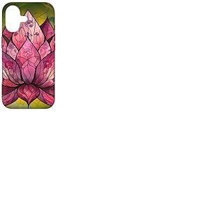 Vitrail Rose Fleurs esthétiques Fleurs Fleurs Beau Lotus Coque pour iPhone 17