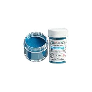 Sugarflair Colours Edible Lustre Glacier Blue - Colorant Alimentaire, Couleurs pour les G&acirc;teaux, Cupcakes, Chocolat, P&acirc;tisseries, Desserts, Glaces, Cocktails - 4g