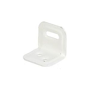 Alberts 849535 Équerre réglable | emboutie | plastifiée, en blanc | 25 x 25 x 30 mm | kit de 50
