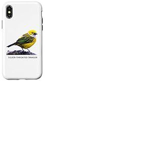 Chemise d'oiseau Tangara &agrave; Gorge argent&eacute;e Ornithologie Coque pour iPhone X/XS