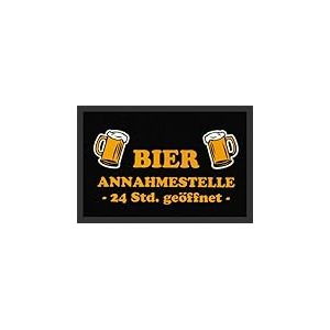 Empire Paillasson avec Texte Humoristique 'Bier Annahmestelle'allemand Beer Drop-Off Point Chemises en polypropylène 60 x 40 cm