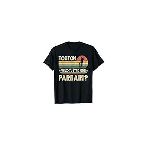 Tonton Veux-tu être Mon Parrain Cadeau Demande Futur Parrain T-Shirt