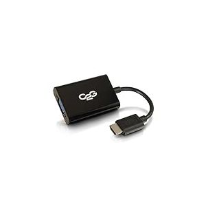 C2G/Cables to Go 41350 HDMI m&acirc;le vers VGA Femelle Adaptateur convertisseur Dongle M&acirc;le vers VGA/Audio st&eacute;r&eacute;o Femelle Noir