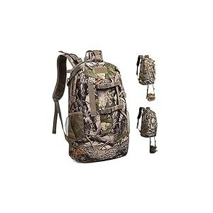 MARITTON Sac &agrave; dos de chasse, sac de chasse durable avec arc et syst&egrave;me de transport de fusil pour le camping, la chasse, la randonn&eacute;e., Vert camouflage, Large, Randonn&eacute;e