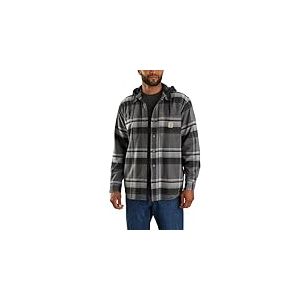 Carhartt Veste demi-saison en flanelle Sherpa-Lined &agrave; capuche pour homme, Noir , M