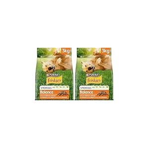 FRISKIES | Balance | Chien | Croquettes pour Chiens Adultes | au Poulet, au Boeuf et L&eacute;gumes | Source de prot&eacute;ines de Haute qualit&eacute; | Sac | 3 KG (Lot de 2)