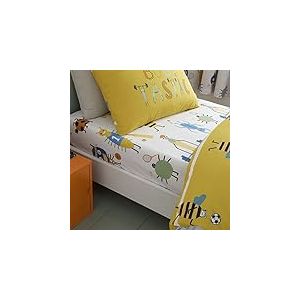 Catherine Lansfield Bugtastic Drap-Housse pour Enfant Jaune
