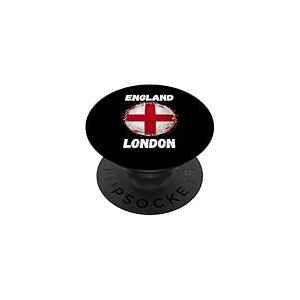 Souvenirs de drapeau anglais rétro de Londres Angleterre PopSockets PopGrip Adhésif