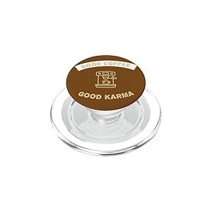 café barista caféine bonjour karma expresso PopSockets PopGrip pour MagSafe