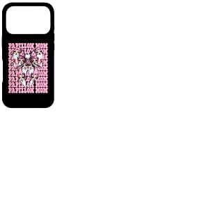 Papillon Maman Chien Mama F&ecirc;te des M&egrave;res Coquette Noeud Rose Coque pour iPhone 17 Pro