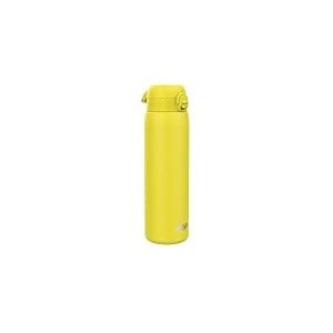 Ion8 Gourde Isotherme 1 Litre, 920 ml, Anti-Fuite, Facile à Ouvrir, Verrouillage Sécurisé, Lavable au Lave-Vaisselle, Acier Inoxydable, Isolation Sous Vide, Idéale pour le Sport et le Yoga, Jaune