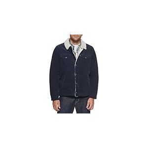 Levi's Veste de Camionneur doublée en Velours côtelé Sherpa (Standard Grand) Jean, Bleu Marine, Small Homme