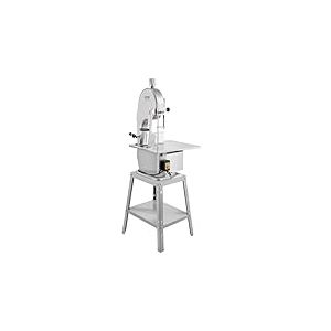 VEVOR Scie à Os de Boucher Électrique 1800 W, Scie à Ruban pour Os Commerciale Verticale, Table de Travail 38x48,5 cm, Épaisseur de Coupe Max. 18 cm, pour Viande et Os Congelés Supermarché Restaurant